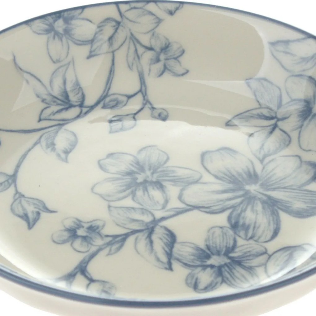 Set of 6 dessert plates Delicate Flowers 10 cm,blue