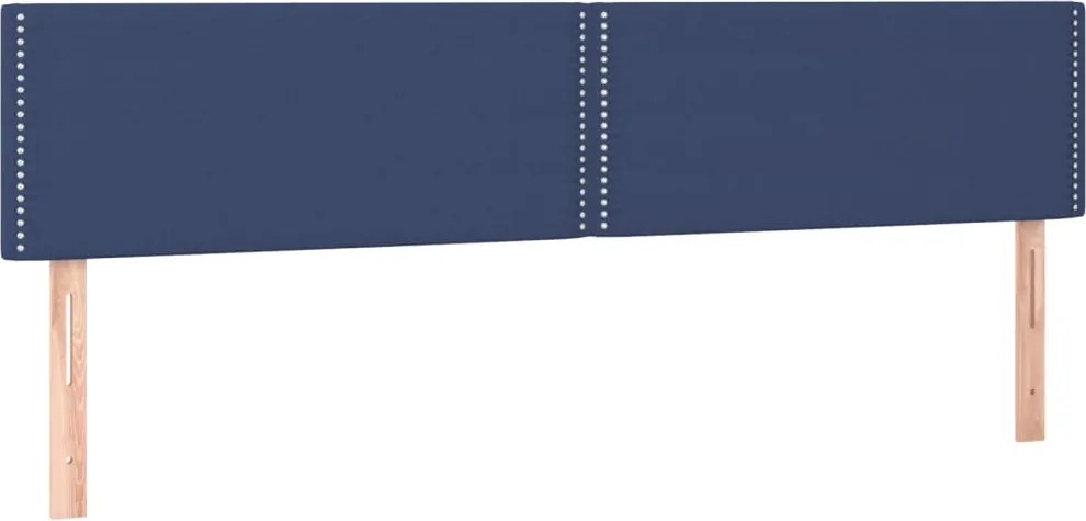 vidaXL Tăblii de pat, albastru, 180x5x78/88 cm, textil