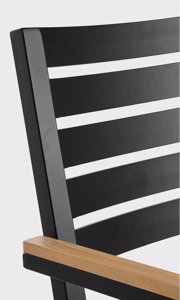 Scaun de grădină gri antracit din metal Henna – Bizzotto