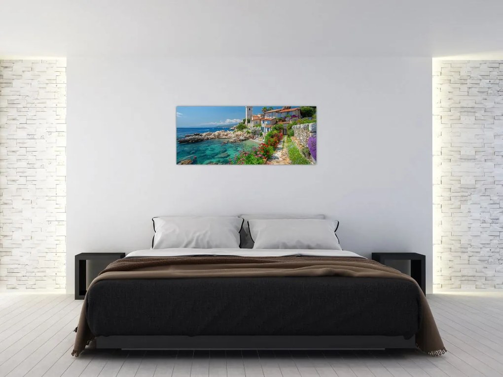Tablou - Sat pitoresc de coastă (120x50 cm)