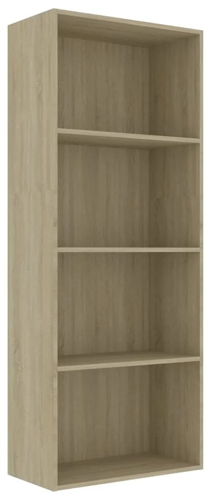 800984 vidaXL Bibliotecă cu 4 rafturi, stejar Sonoma, 60 x 30 x 151,5 cm, PAL