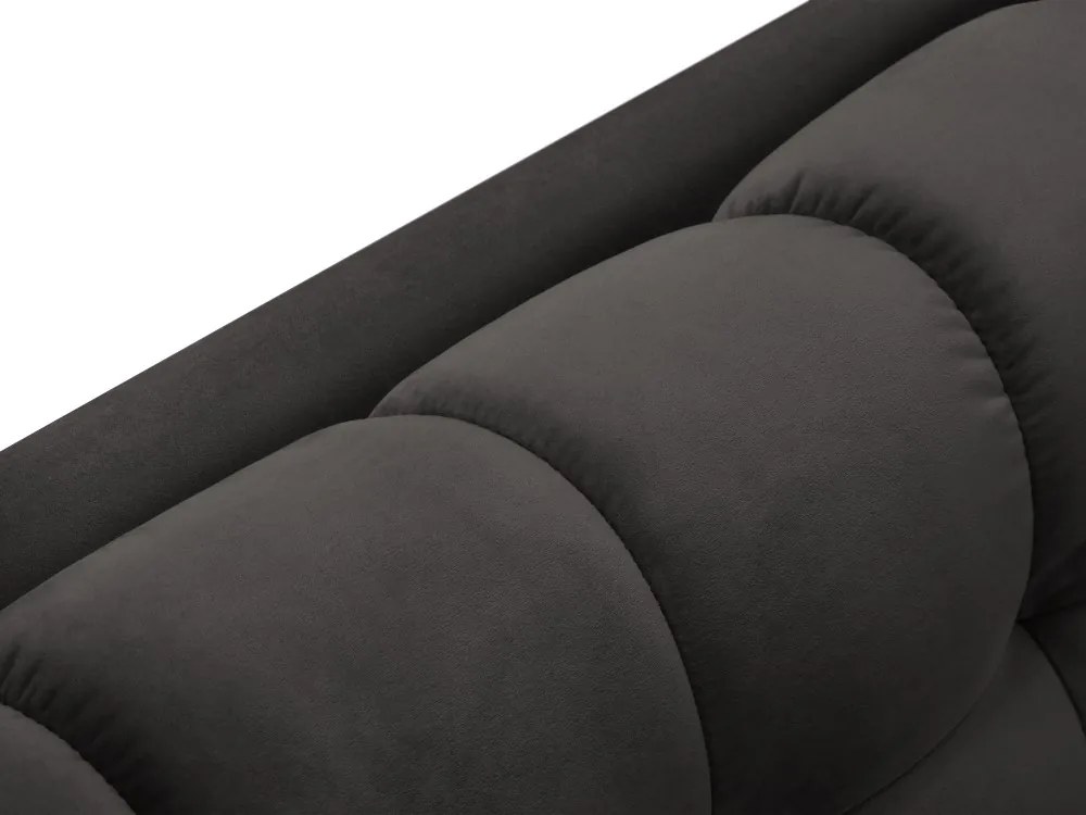 Colțar tapițat Bali, Gri închis/5 locuri/picioare negre/partea stângă/ L293 x l185 x h75