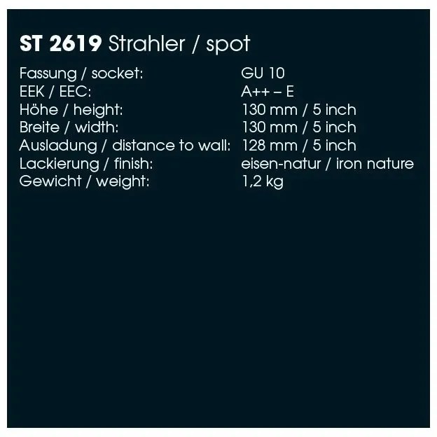 Aplica din fier forjat cu spot directionabil ST 2619