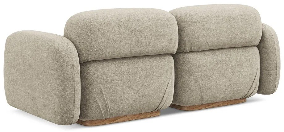 Canapea modulară bej cu tapițerie din țesătură bouclé 190 cm Ailani – Makamii