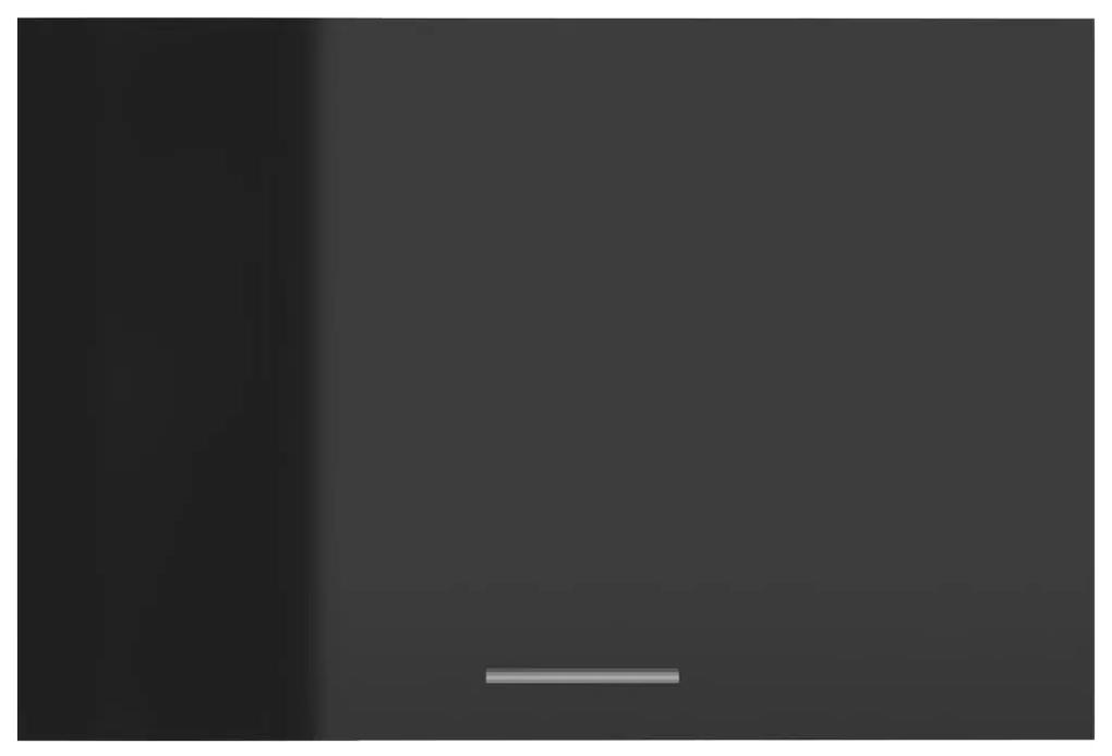 Dulap suspendat, negru extralucios, 60 x 31 x 40 cm, PAL negru foarte lucios, handing cabinet with flip-up door, 1