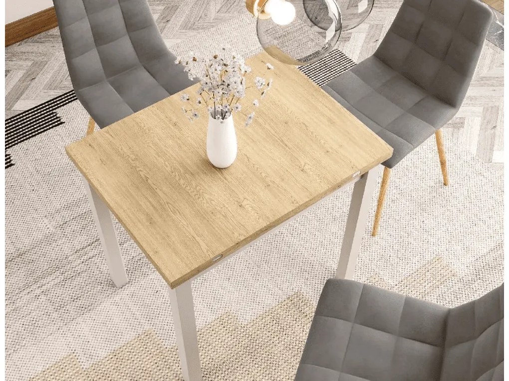 Masa extensibila de dining FLIP 80(160)X80 cm, stejar Cremona Torro/casmir