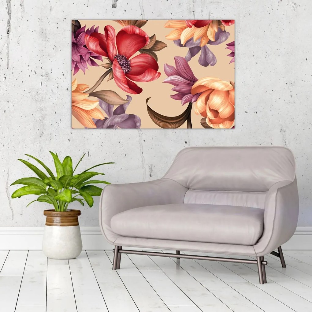 Tablou - Flori de epocă (90x60 cm)