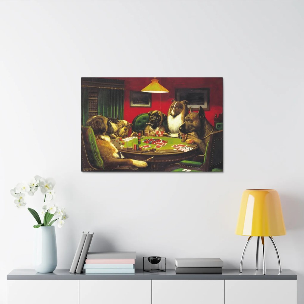 Tablou Canvas Dog Poker Contest 120x80 cm