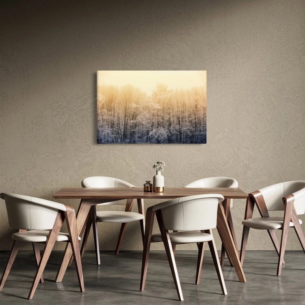 Tablou cu pădure geroasă (90x60 cm)