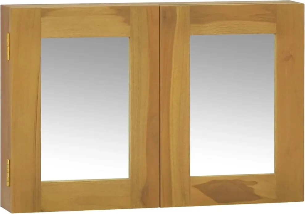vidaXL Dulap cu oglindă, 60x10x40 cm, lemn masiv de tec