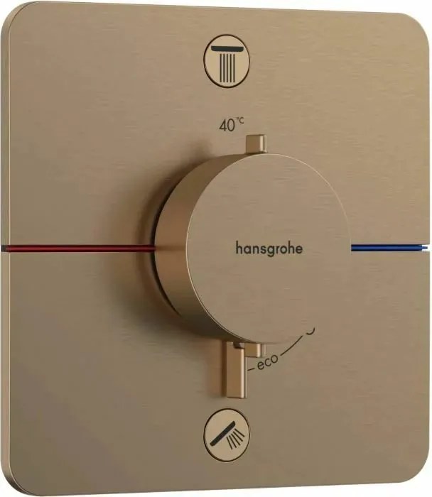 Baterie dus termostatata incastrata bronz periat Hansgrohe ShowerSelect Comfort Q 2 functii
