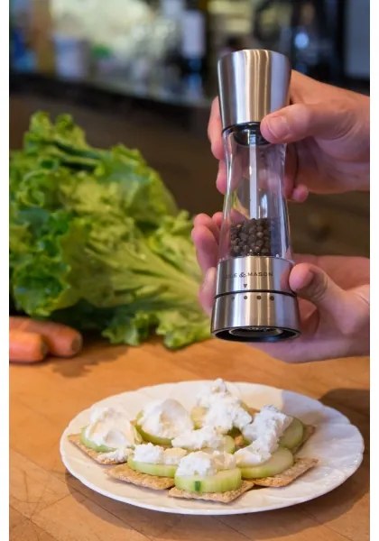 Cole&Mason DERWENT set 2 râșnițe sare și piper, 19 cm, crom lucios