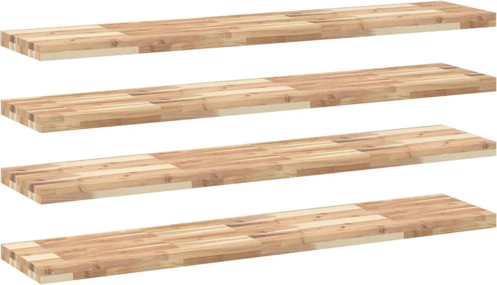 vidaXL Rafturi plutitoare 4 buc. 160x30x4cm lemn masiv acacia netratat