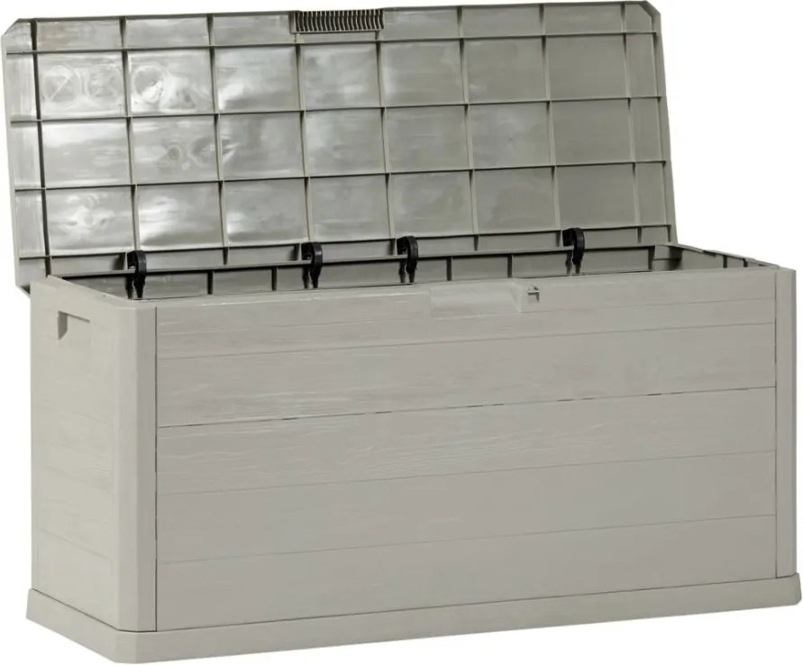 WOODYS Garden cutie de depozitare din plastic 280 L, gri des