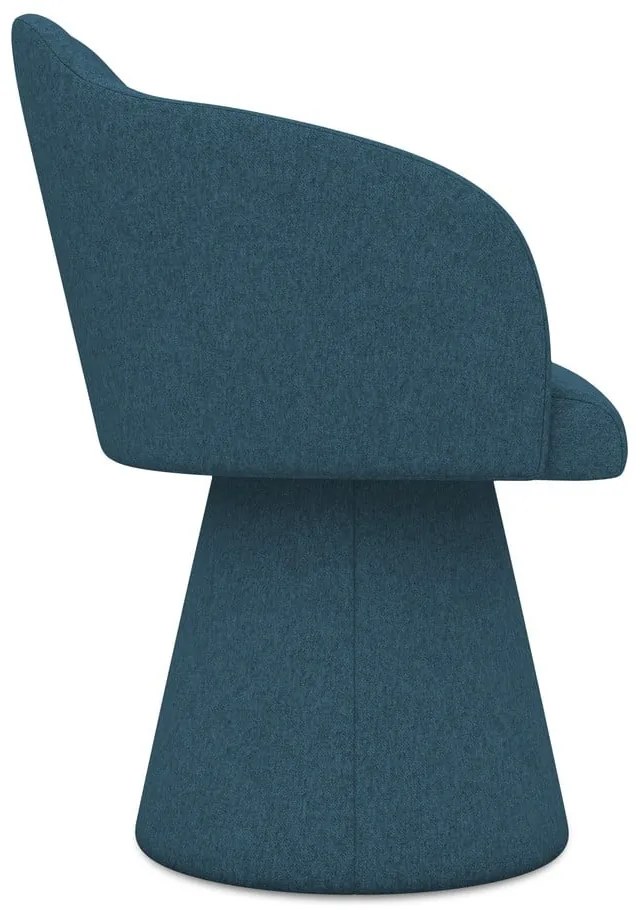 Scaun de sufragerie albastru tapițat Kanoa – Makamii