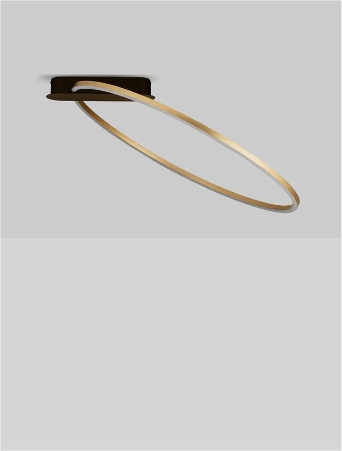 Lustra LED aplicata design modern minimalist KIKLOS auriu/negru