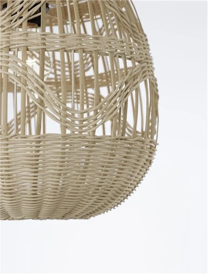 Lustra / Pendul modern design natural ratan MARLO D-30cm