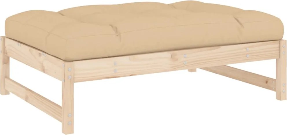 vidaXL Taburet de grădină, 120x80 cm, lemn masiv de pin