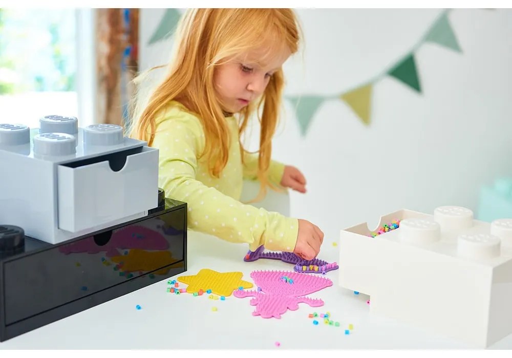 Cutie de birou LEGO® Brick gri cu sertar, 15,8 x 11,3 cm