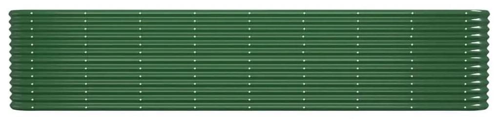 Jardiniera gradina verde 332x40x68 cm otel vopsit electrostatic 1, Verde, 332 x 40 x 68 cm