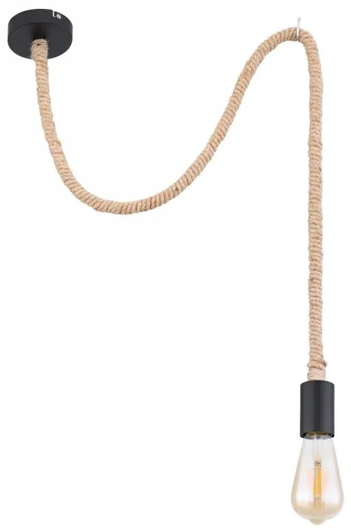 Pendul design industrial ULLEU negru, maro 10cm