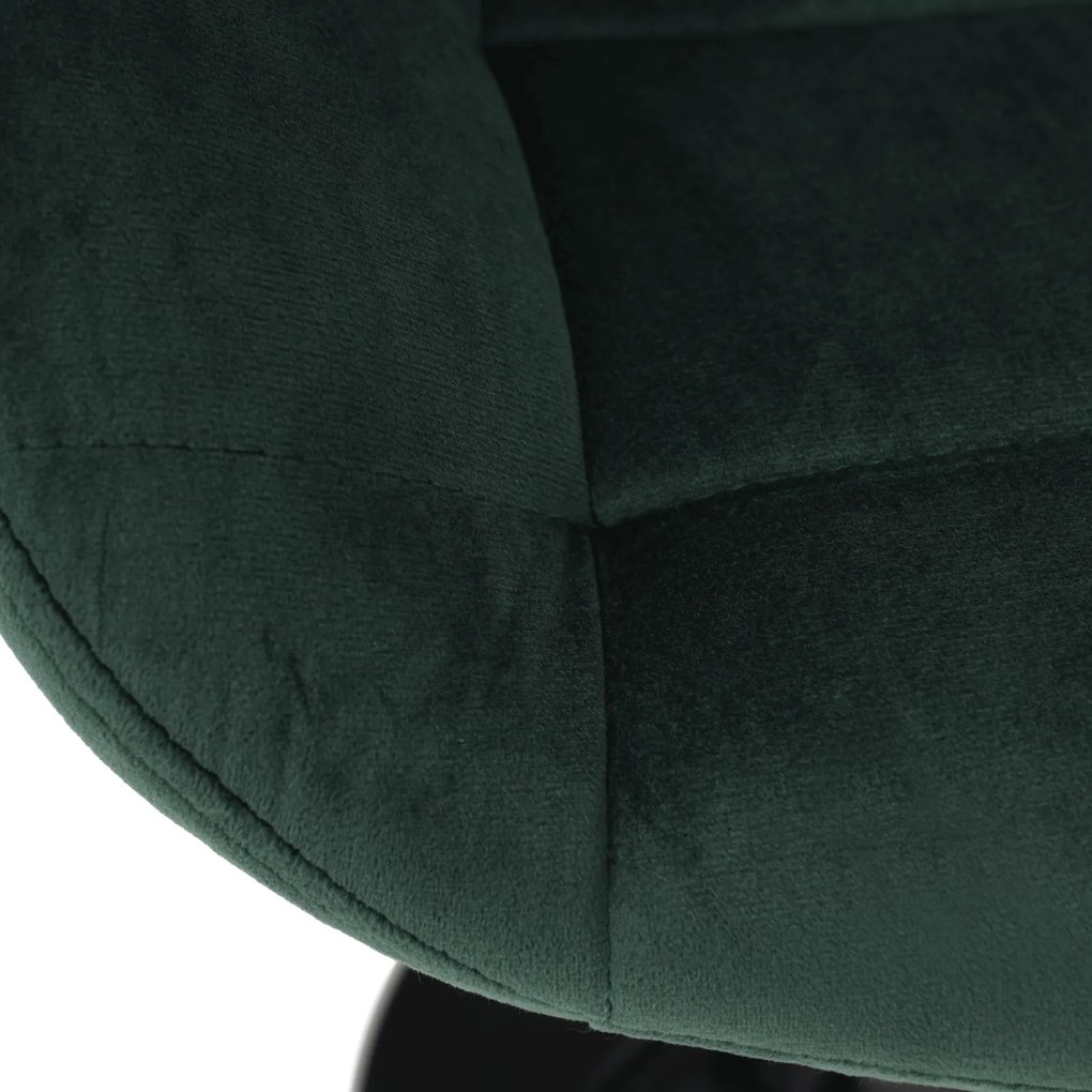 Scaun de bar, material textil Velvet verde inchis, CHIRO NEW