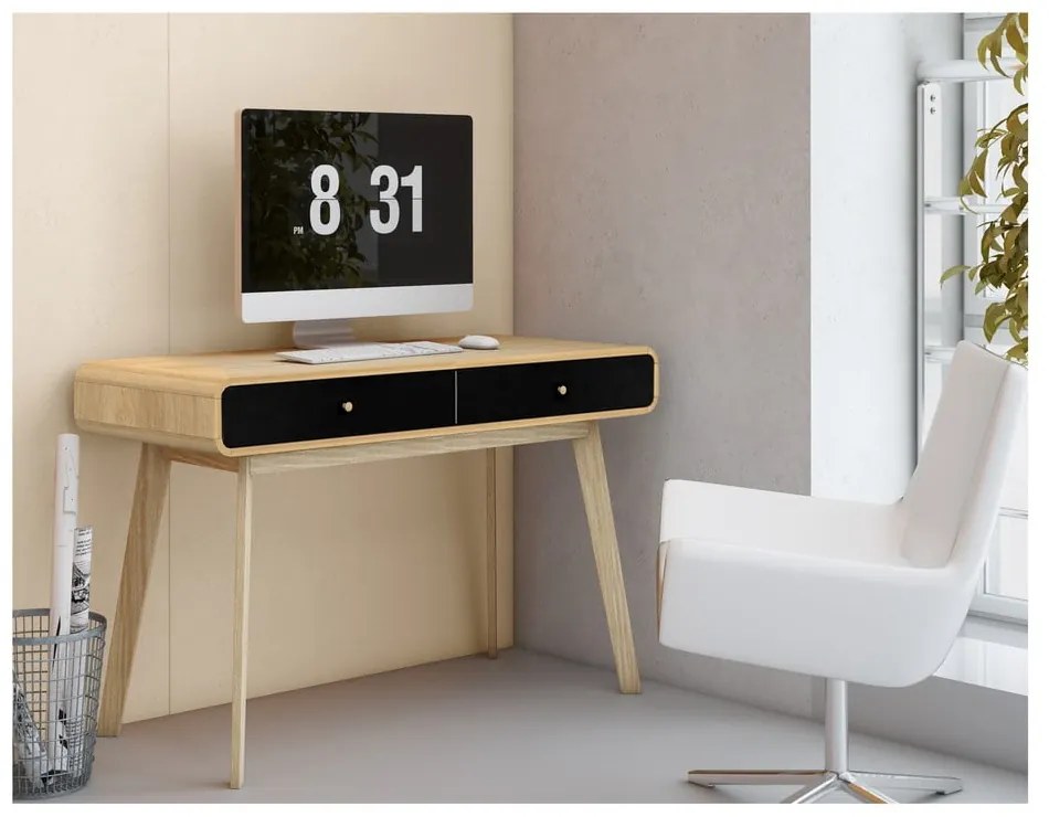 Birou cu aspect de lemn de stejar 50x120 cm Cassie - Støraa