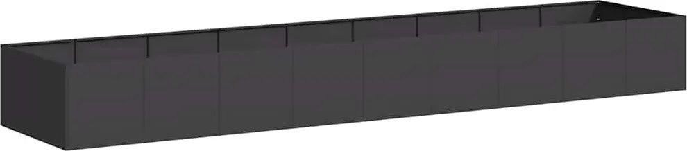 vidaXL Jardinieră, negru, 360x80x40 cm, oțel