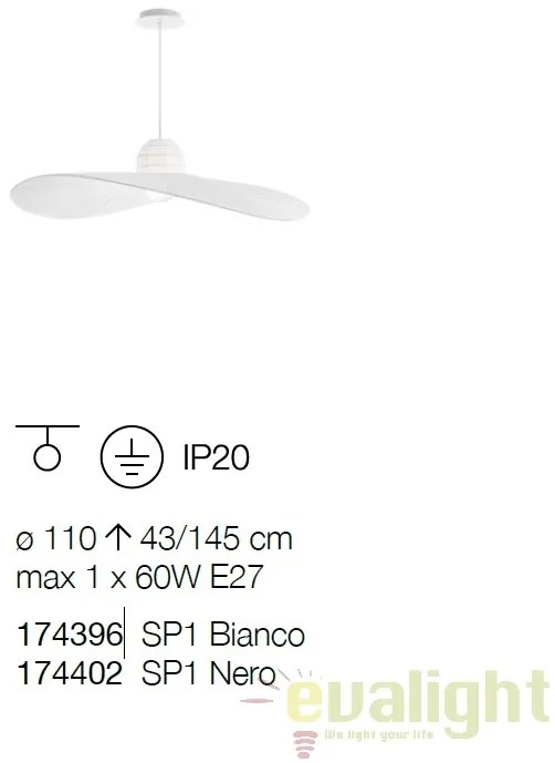 Lustra / Pendul design deosebit MADAME SP1 alb 174396