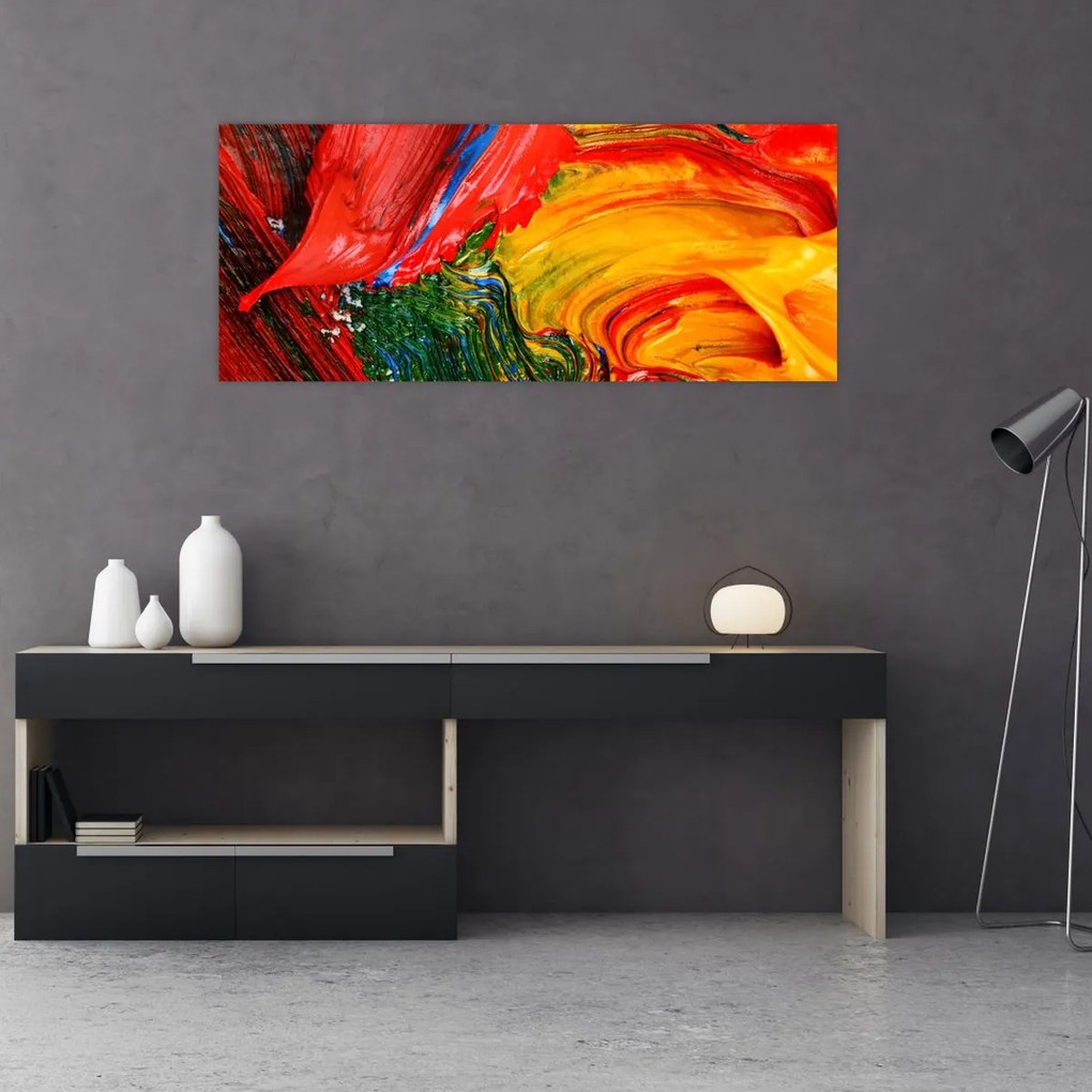 Tablou - Abstractizare albăstrire cu o perie (120x50 cm)