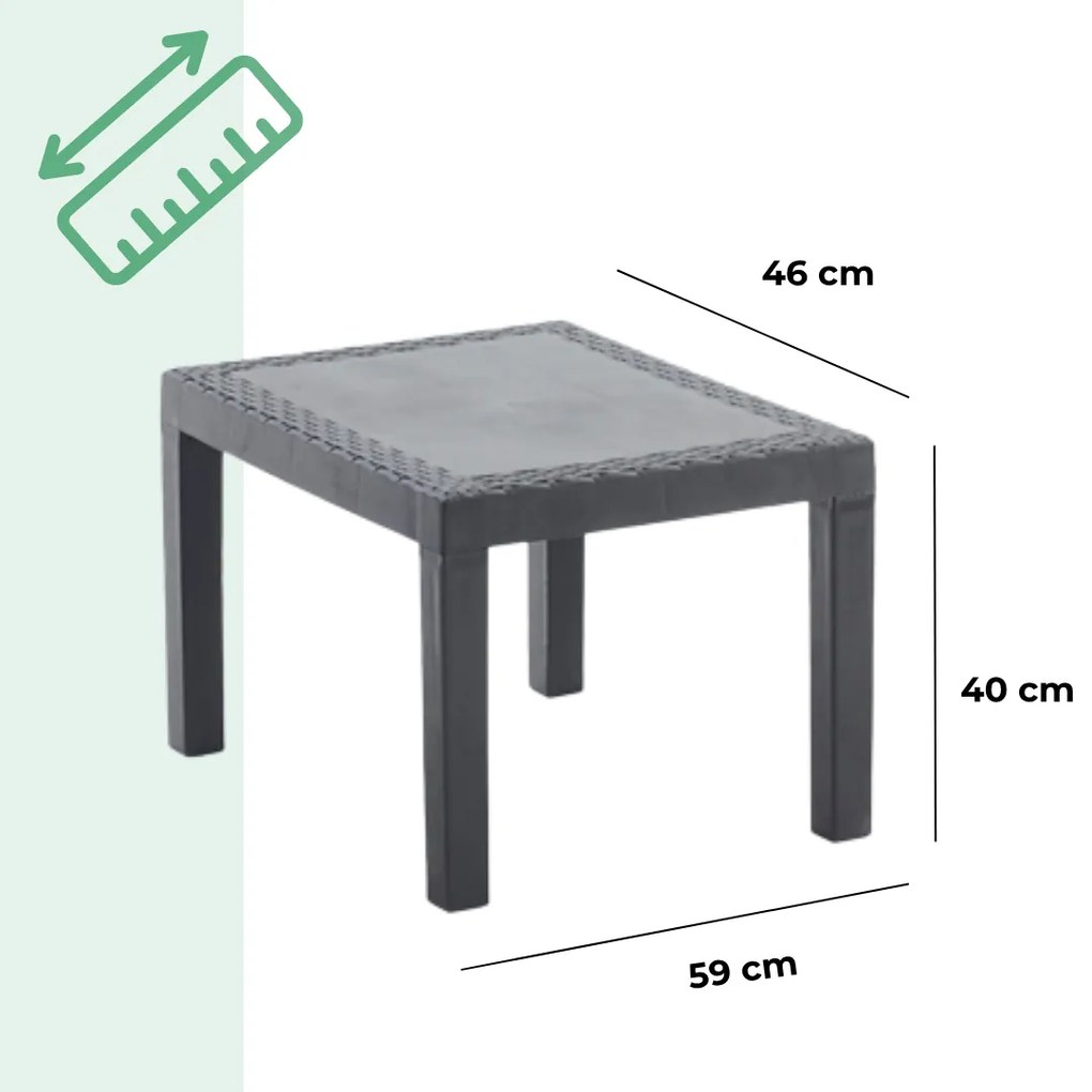 Set grădină AKITA, 3 piese, antracit I.P.A.E-Progarden