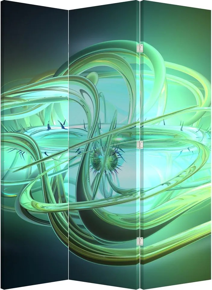 Paravan - Abstracție verde (126x170 cm)