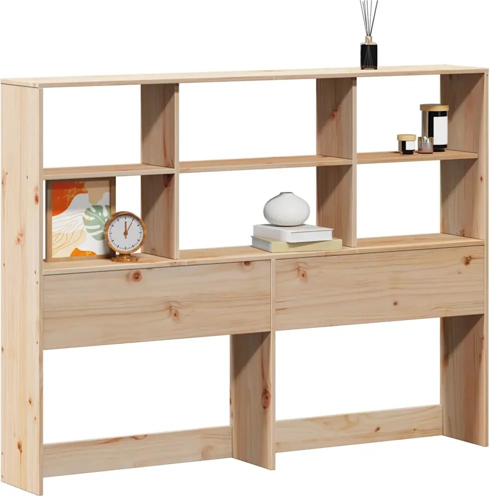 vidaXL Tăblie de pat cu depozitare, 160 cm, lemn masiv de pin