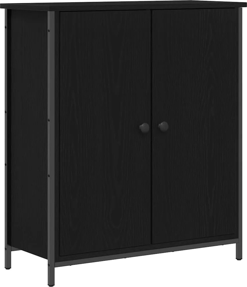 vidaXL Bufet Stejar Negru 70 x 30 x 80 cm Lemn compozit