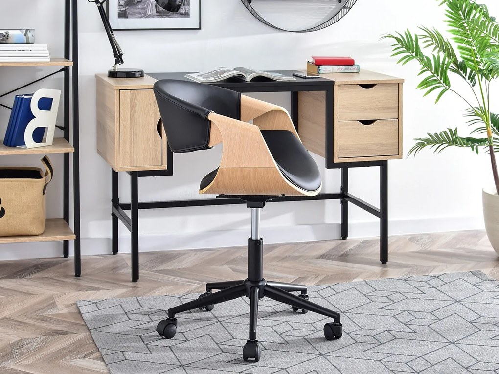 Scaun Rapido (stejar negru + negru). Promo -18%. 1109964