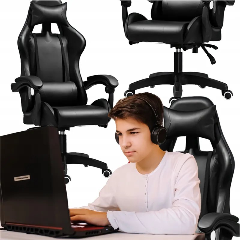 Scaun de gaming confortabil negru