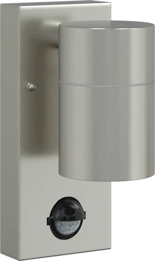 vidaXL Lumină de perete pentru exterior Argintiu 6,5 x 10,5 x 16 cm