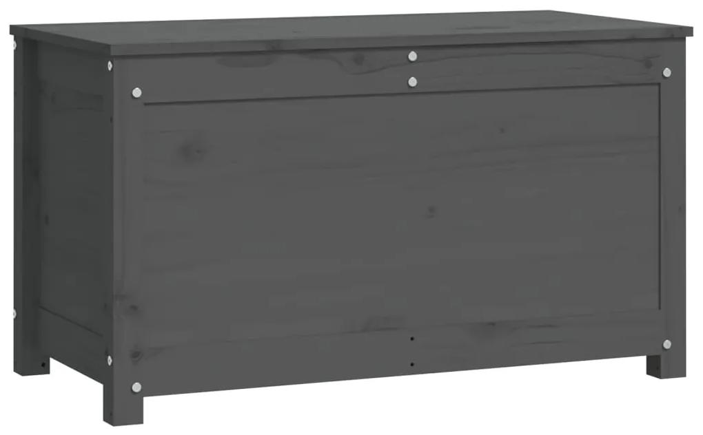 Cutie de depozitare, gri, 80x40x45,5 cm, lemn masiv de pin 1, Gri, 80 x 40 x 45.5 cm