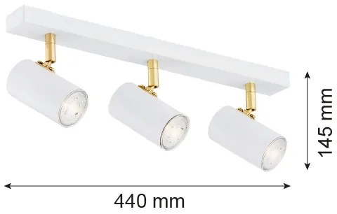 Spot Argon 1475 LAGOS 3xGU10/5W/230V albă/aurie