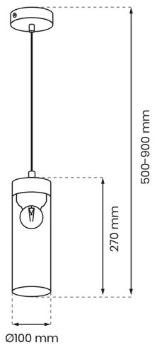 Lustră pe cablu ELICA 1xE27/60W/230V