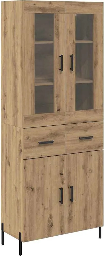 vidaXL Bufet Stejar Artizanal 69,5 x 34 x 180 cm Lemn compozit