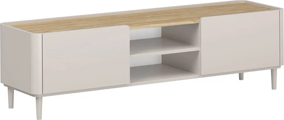 Comodă TV Elivo 170 cm pe picioare - cașmir / stejar uleiat