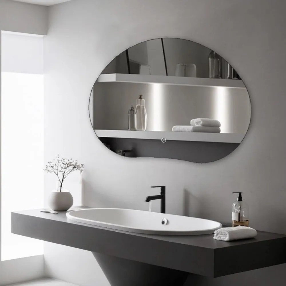 Oglinda LED 80x60 cm, Iluminare 3 Nuanțe, Touch Control & Design Premium
