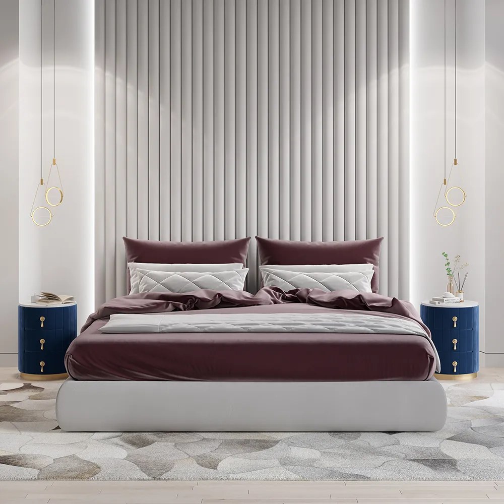 Noptiera modernă DEPRIMO 41489 în culoarea albastră - un accesoriu elegant pentru dormitor by Deprimo