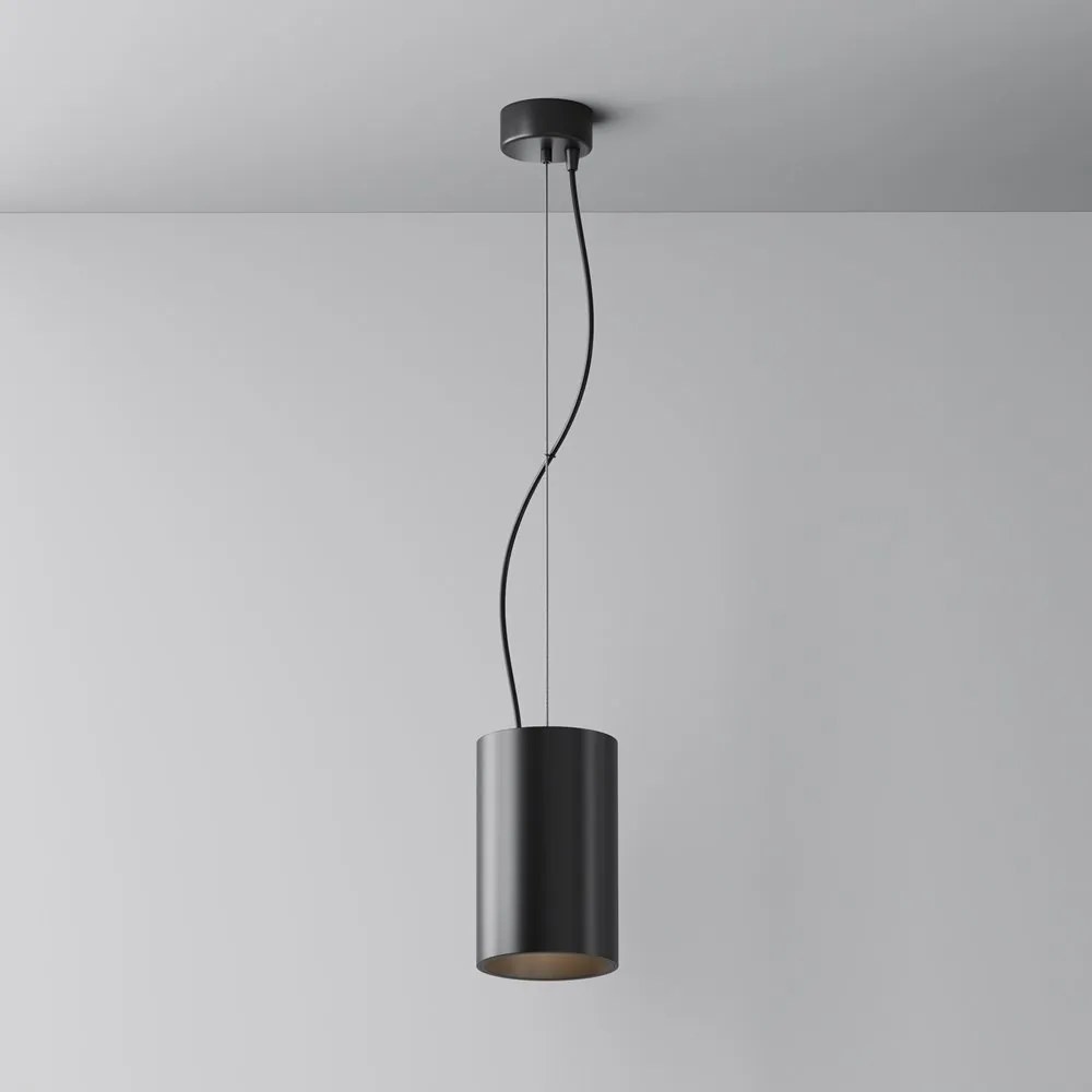 Pendul LED iluminat design tehnic Efir D-10,5cm 33W negru