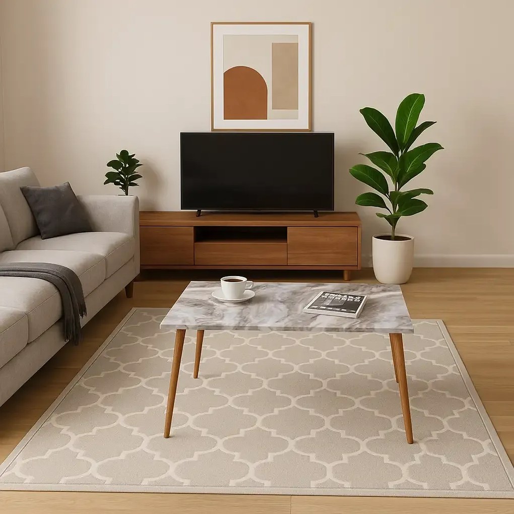 Masa de cafea PacoHoms 72 x 45 x 42 cm, Marmorat