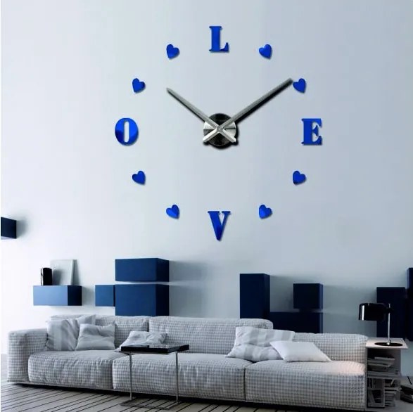 SENTOP | Ceas de perete adeziv mare - LOVE