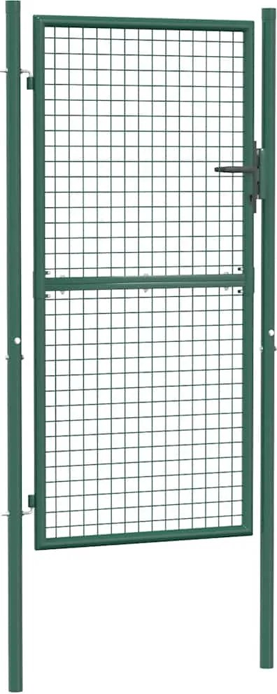 vidaXL Poartă de gard din oțel, 100x175 cm, verde