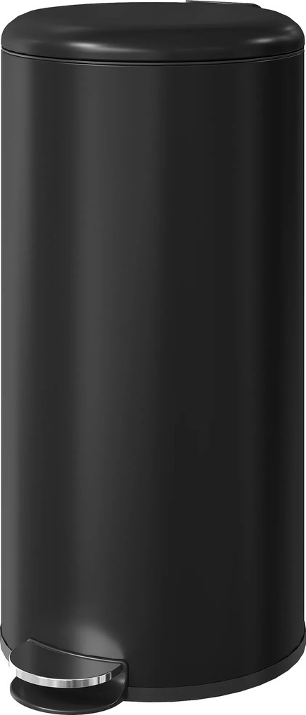 HOMCOM Coș de gunoi 30 L cu pedală și capac, recipient interior, funcție soft-close 36 x 30 x 63,5 cm, negru | Aosom Romania