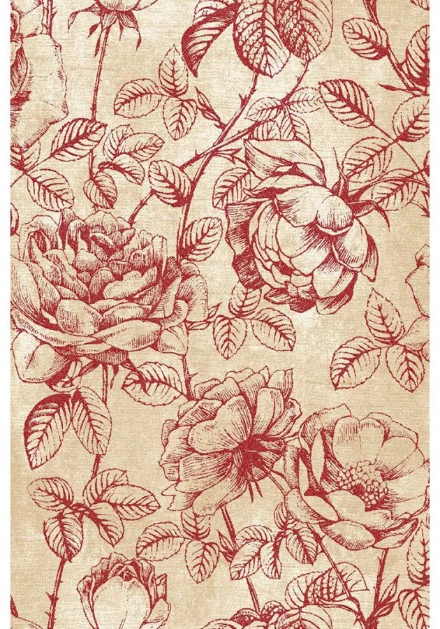 Covor lana Rhode Dark Red Selectează mărime: 300 X 400